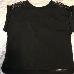 Black cropped shirt from Banana Republic